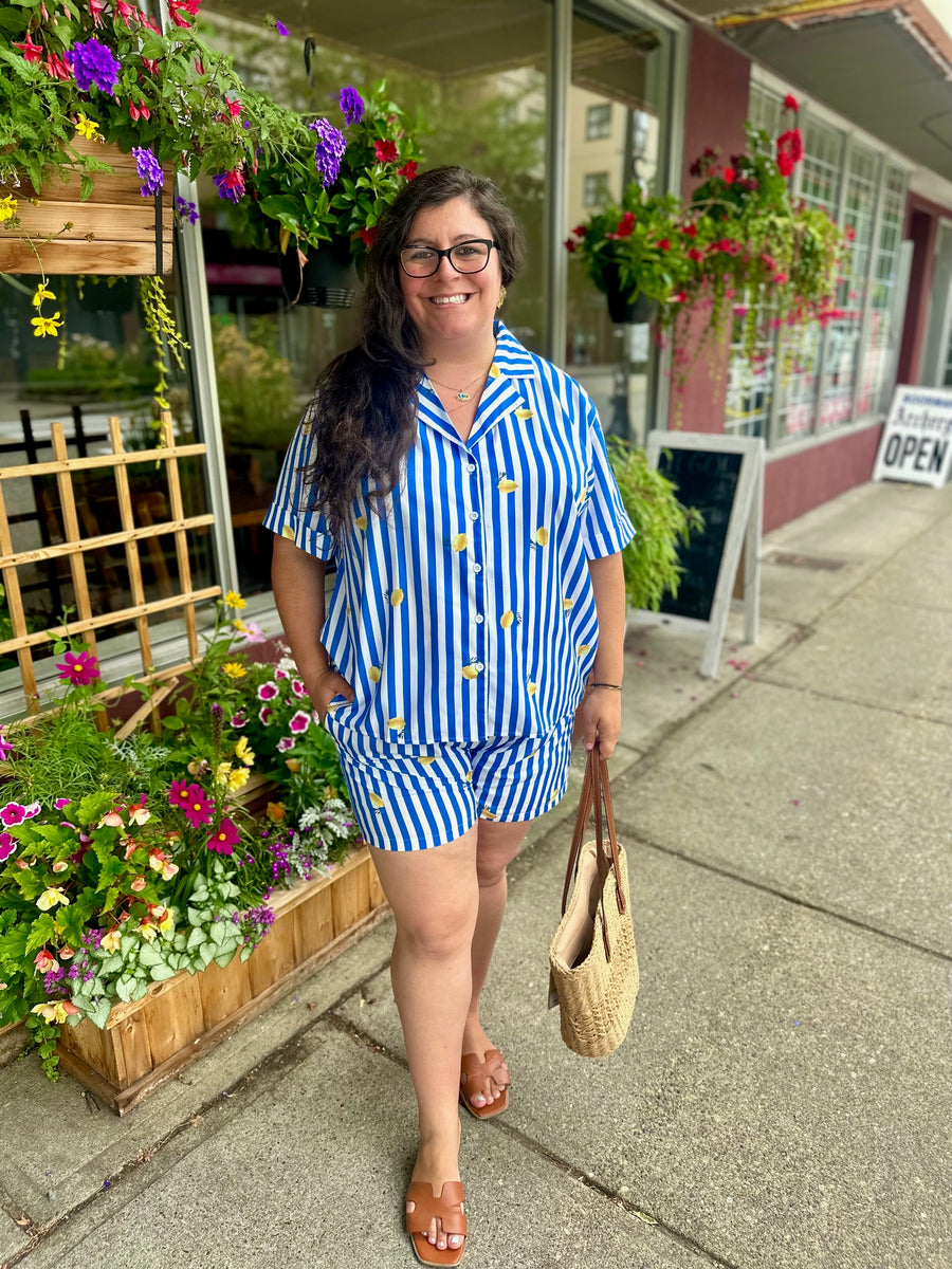 Lemon Drop Two Piece Set | Costal Stripe
