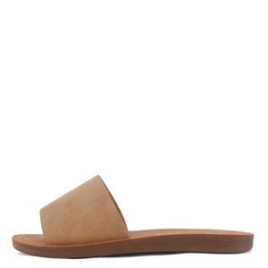 Inline | Wide Fit Slide Sandals | Camel Nubuck *FINAL SALE*