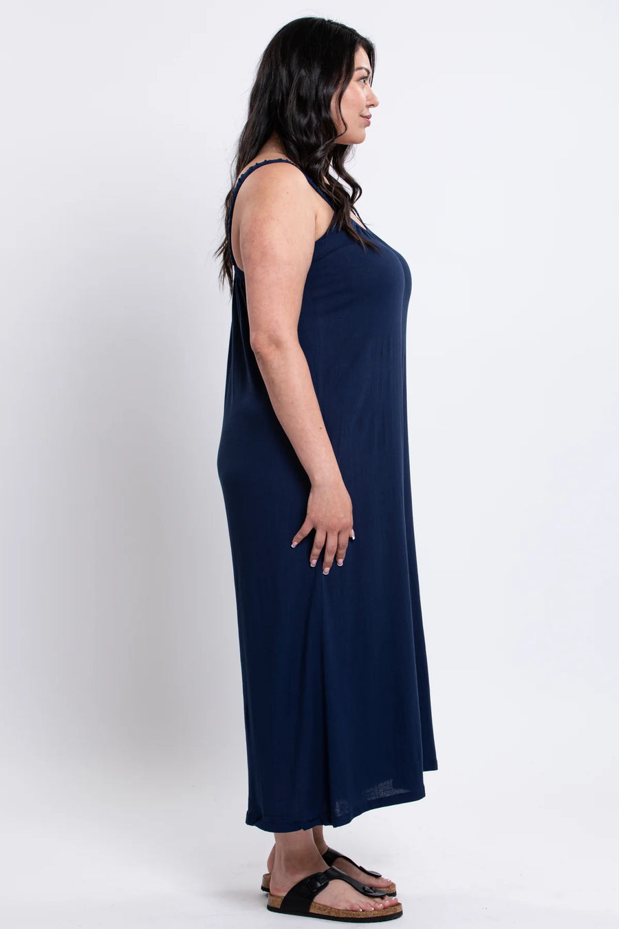 Joanna | Linen Bamboo Jumpsuit | Indigo