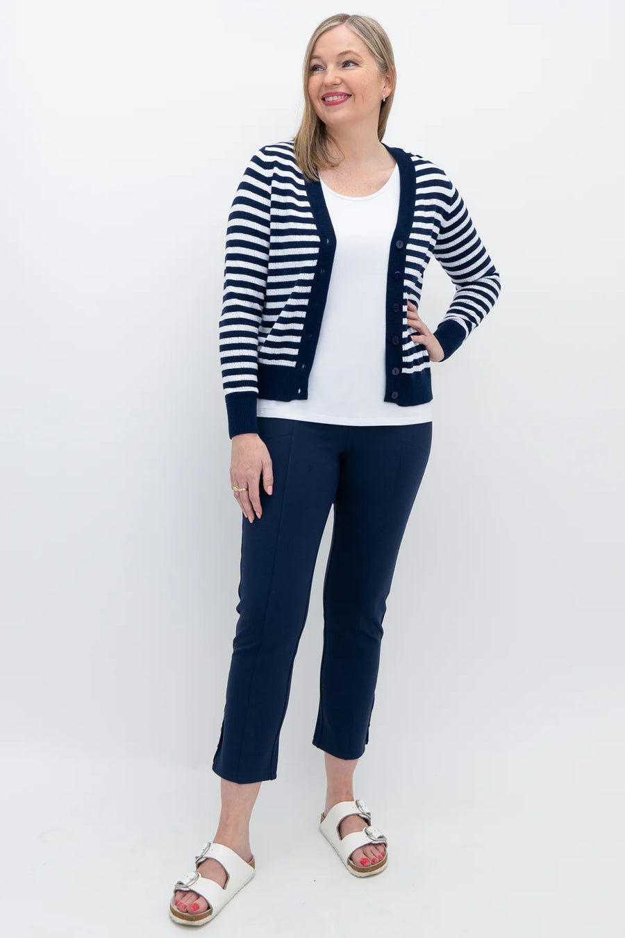 Juniper Sweater | Indigo Stripe