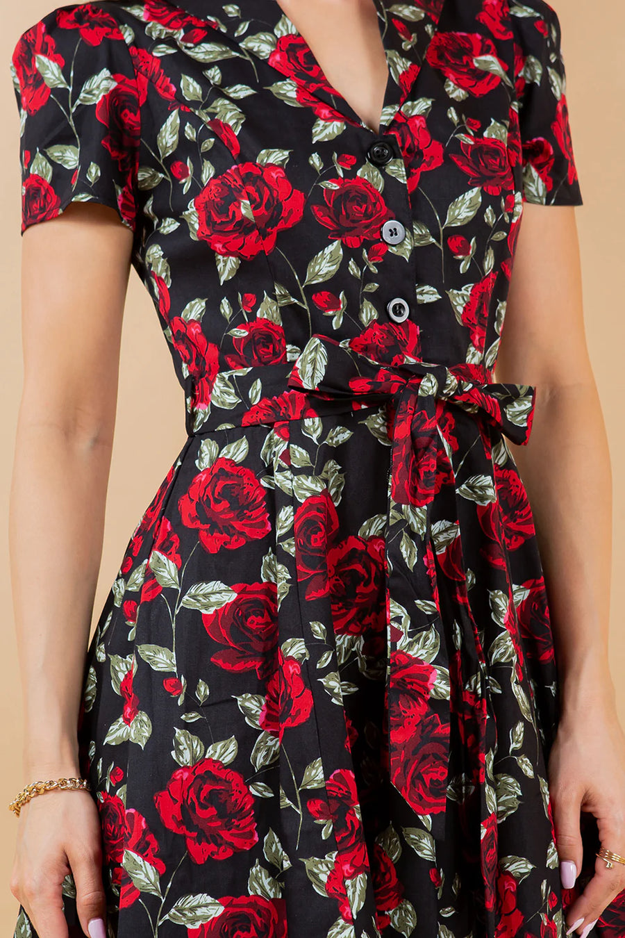 Thora | Vintage Rose Fit and Flare Dress