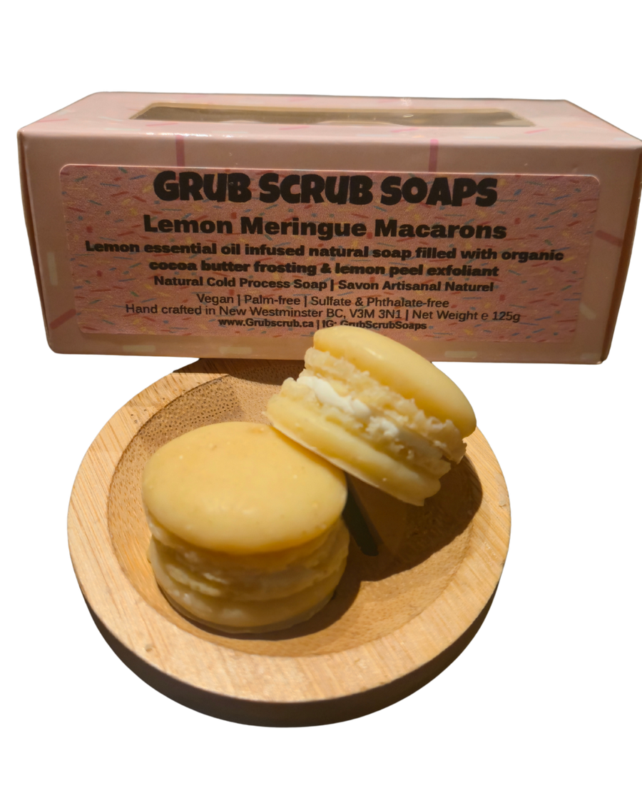 Lemon Meringue Macarons | Grub Scrub Soap