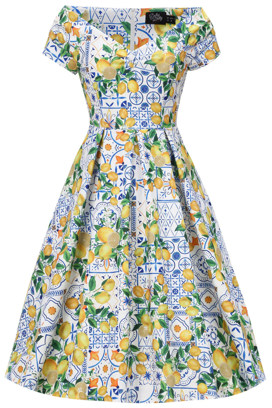 Lily | Light Blue Off Shoulder Swing Dress | Mediterranean Lemon