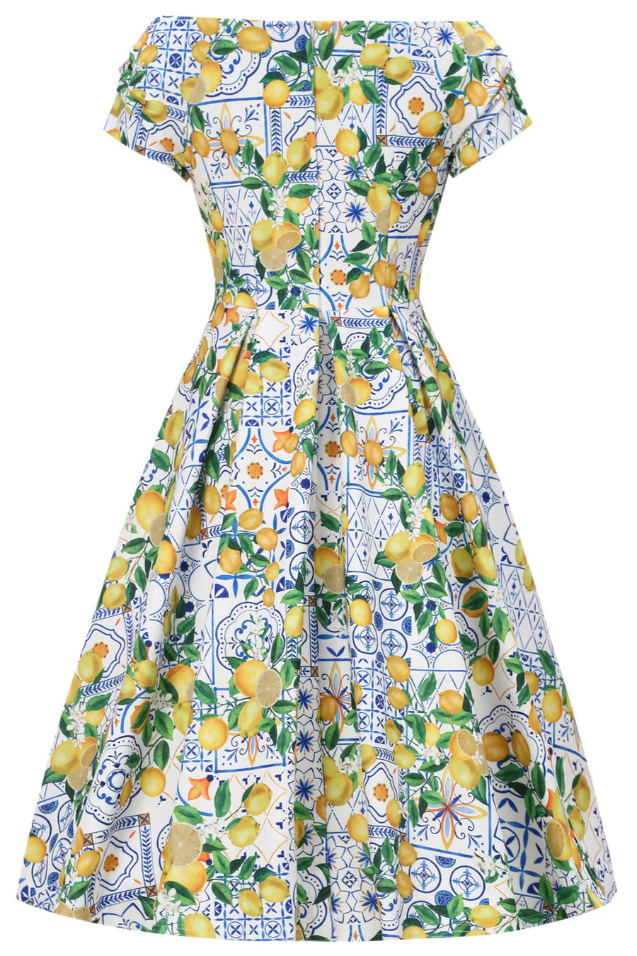 Lily | Light Blue Off Shoulder Swing Dress | Mediterranean Lemon