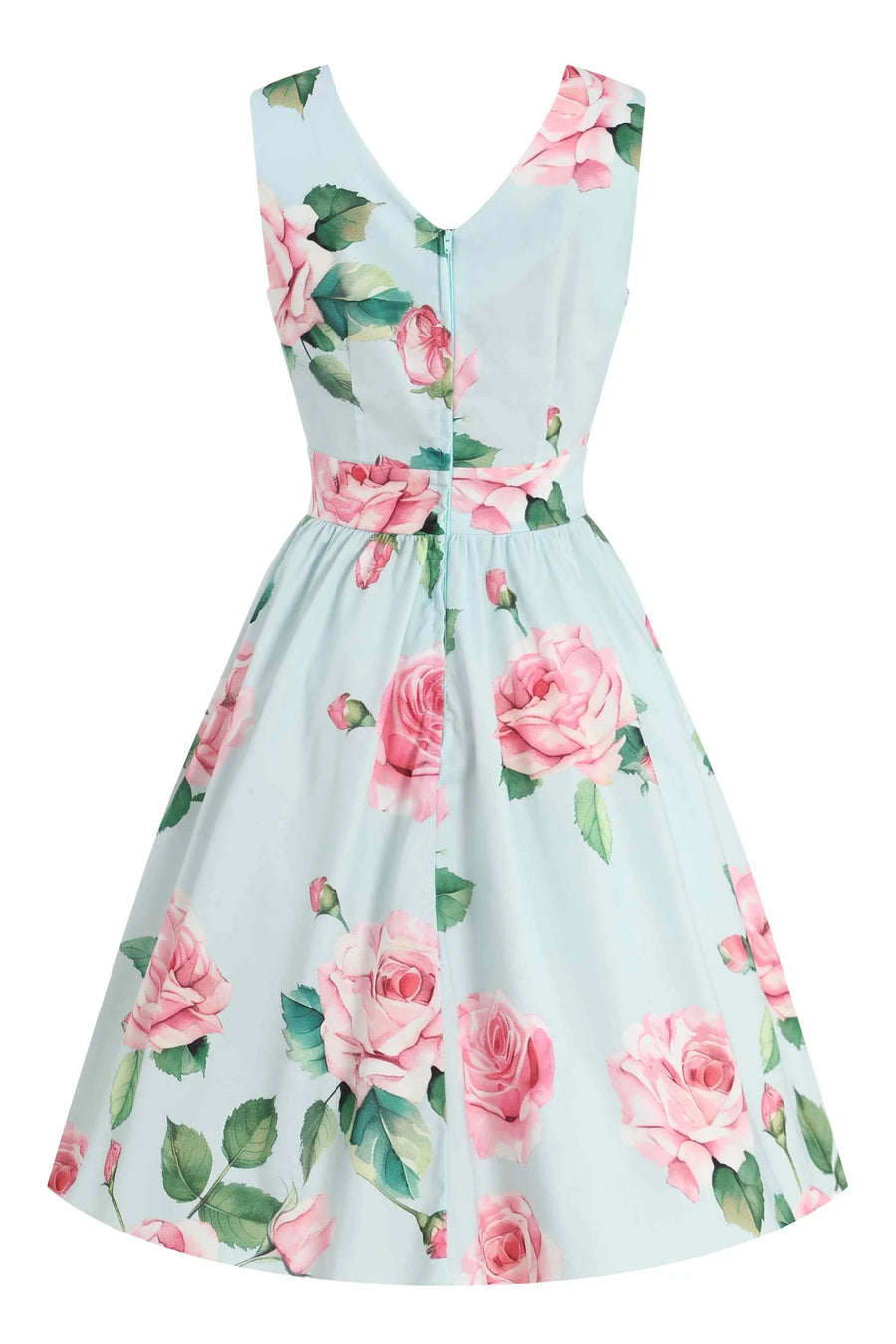 May | Crossover Bust Circle Dress | Baby Blue Rose