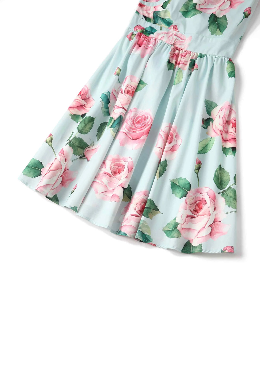 May | Crossover Bust Circle Dress | Baby Blue Rose