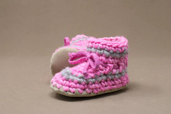 Padraig Baby Slippers | Pink Stripe