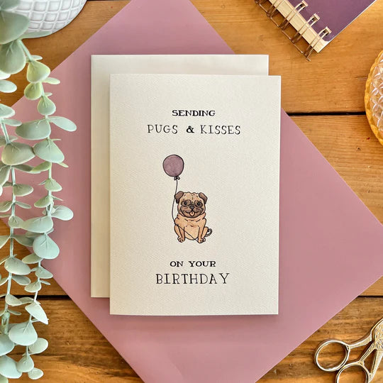 Sending Pugs And Kisses | Card