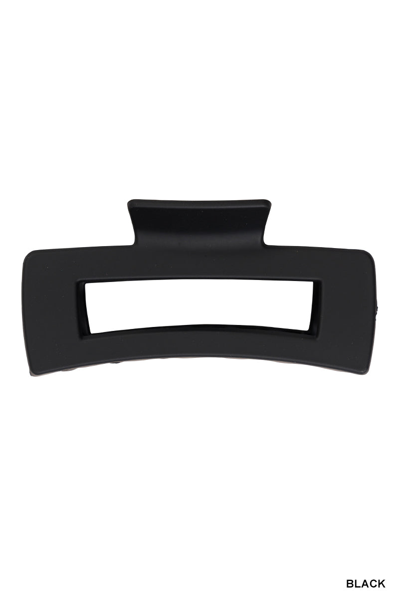 Rectangle Hair Claw Clip (4") | Black