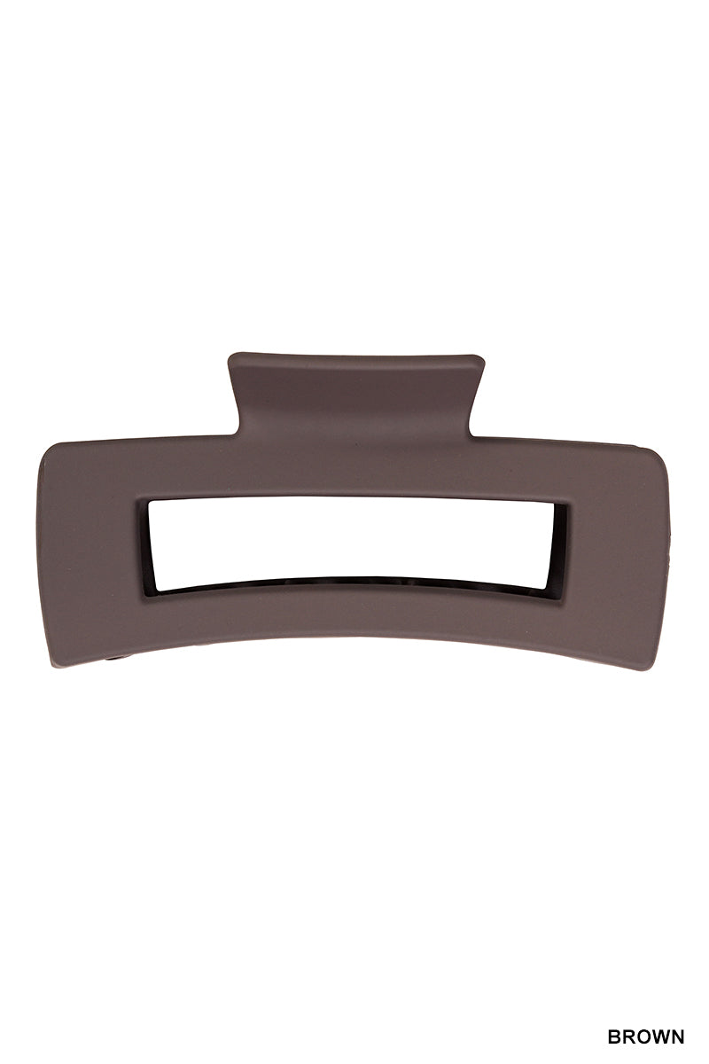 Rectangle Hair Claw Clip (4") | Brown