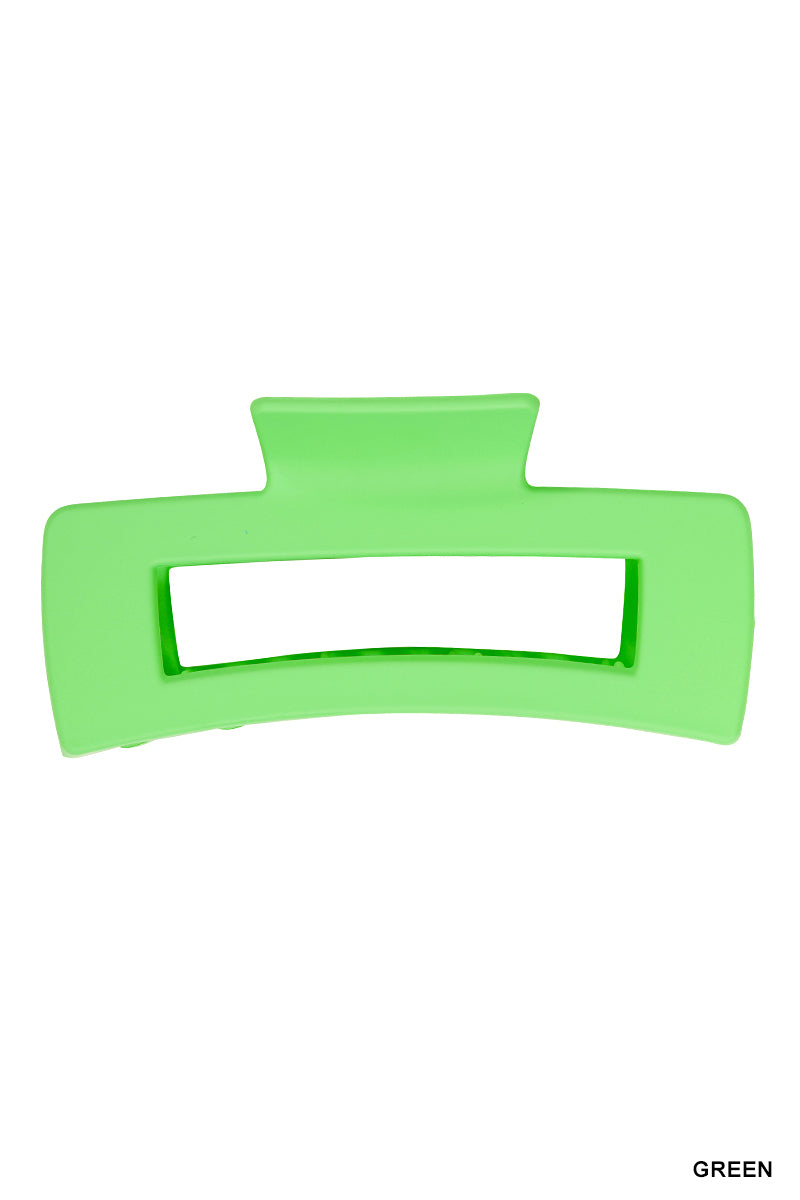 Rectangle Hair Claw Clip (4") | Green