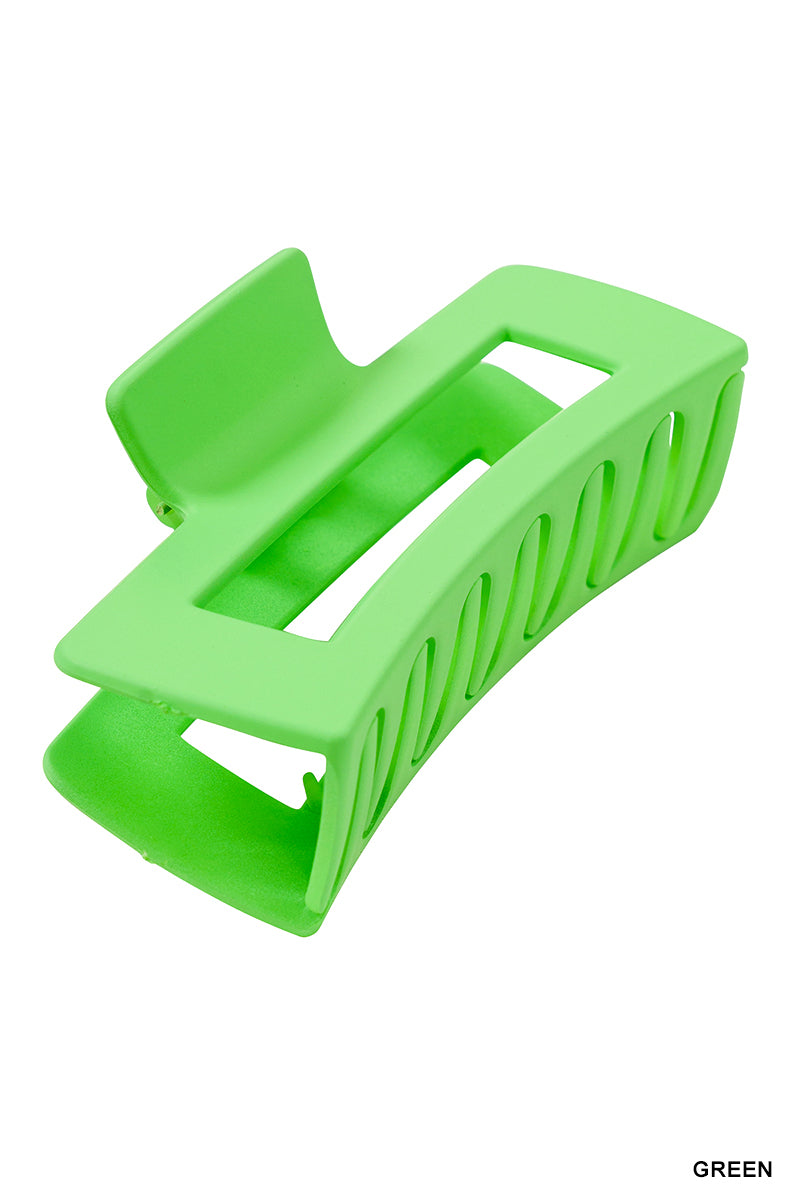 Rectangle Hair Claw Clip (4") | Green