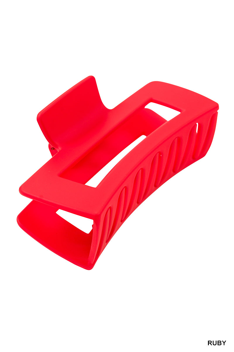 Rectangle Hair Claw Clip (4") | Ruby