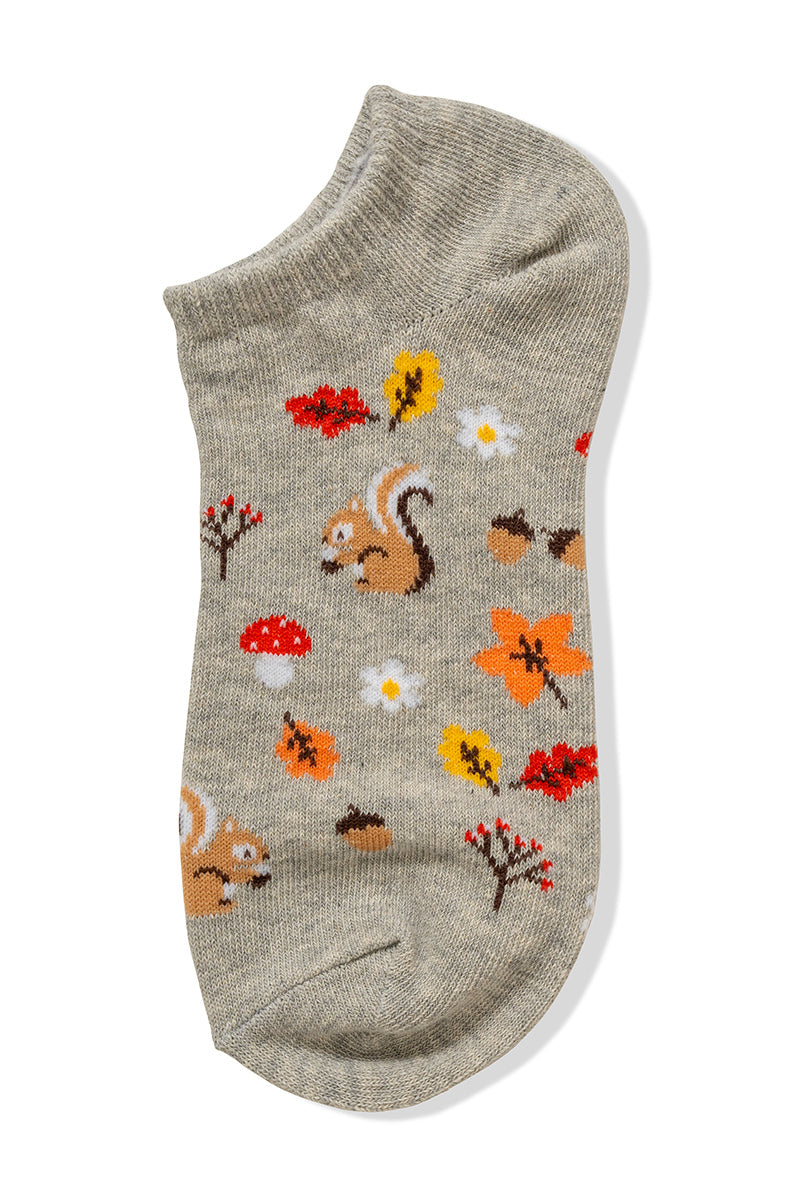 All The Fall Things | Cute Ankle Socks | Heather Grey