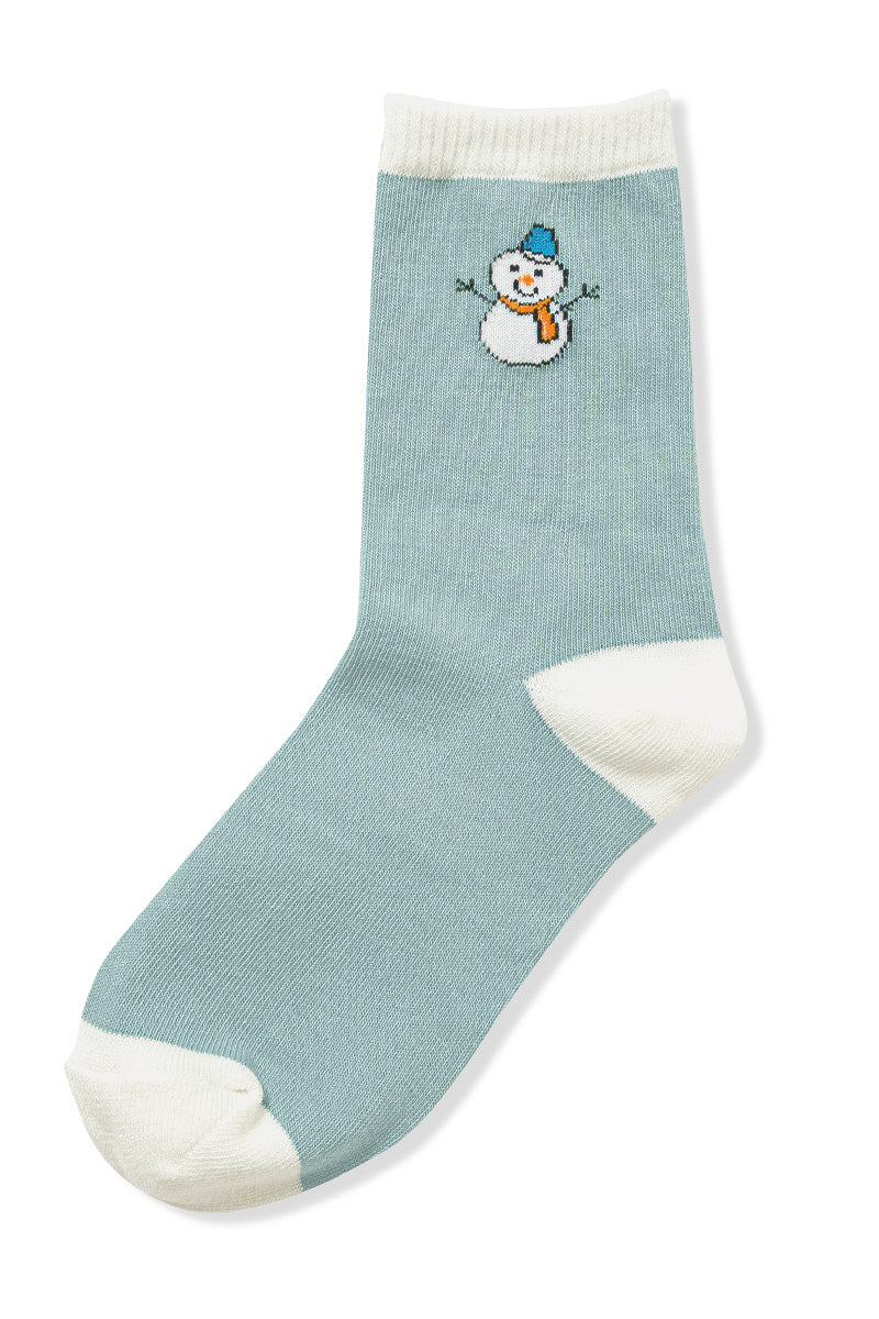 ❄️ Frosty Fun | Snowman Socks, 6 Pairs in 1 Pack | Blue Grey