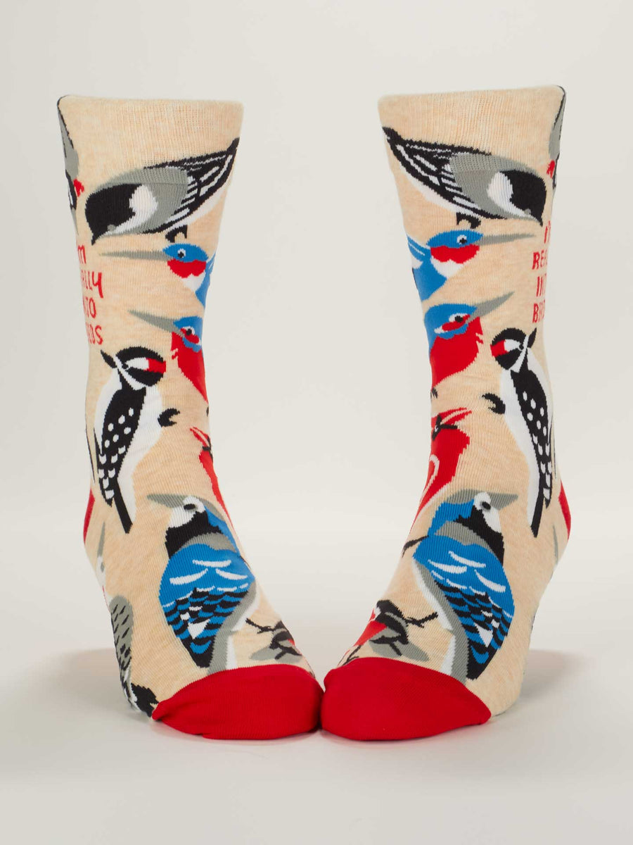 I'm Really Into Birds | Men's Crew Socks | Blue Q