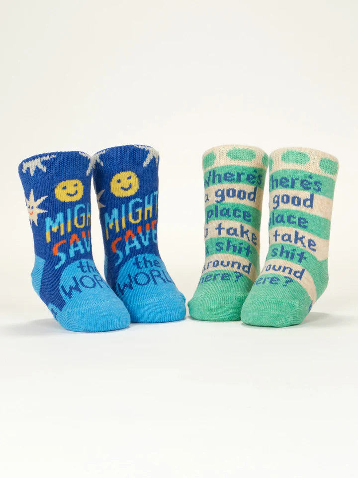 Might Save The World/ Where's A Good Place To Take A Sh*t Around Here? | Baby Socks | Blue Q