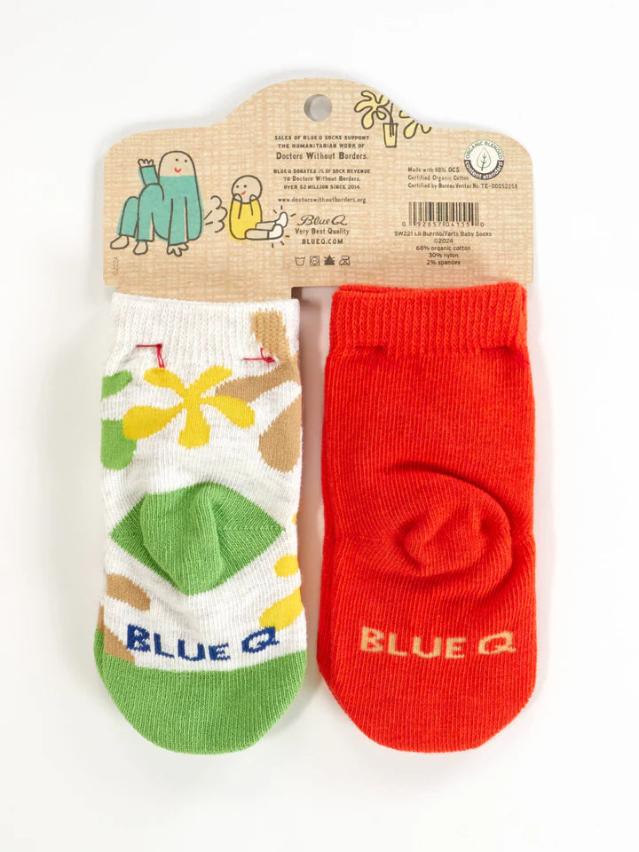 I'm Your Little Burrito/ Don't Blame Your Farts On Me | Baby Socks | Blue Q