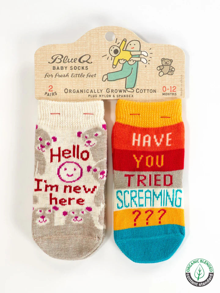 Hello I'm New Here/ Have You Ever Tried Screaming??? | Baby Socks | Blue Q