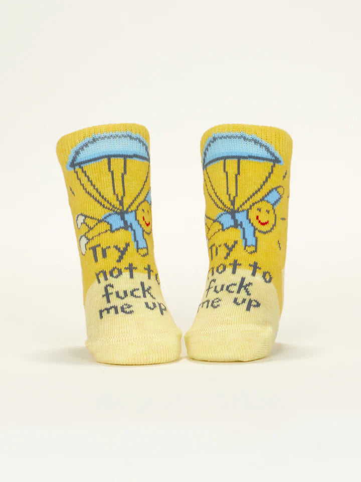 I've Got That New Baby Smell/ Try Not To F*ck Me Up | Baby Socks | Blue Q