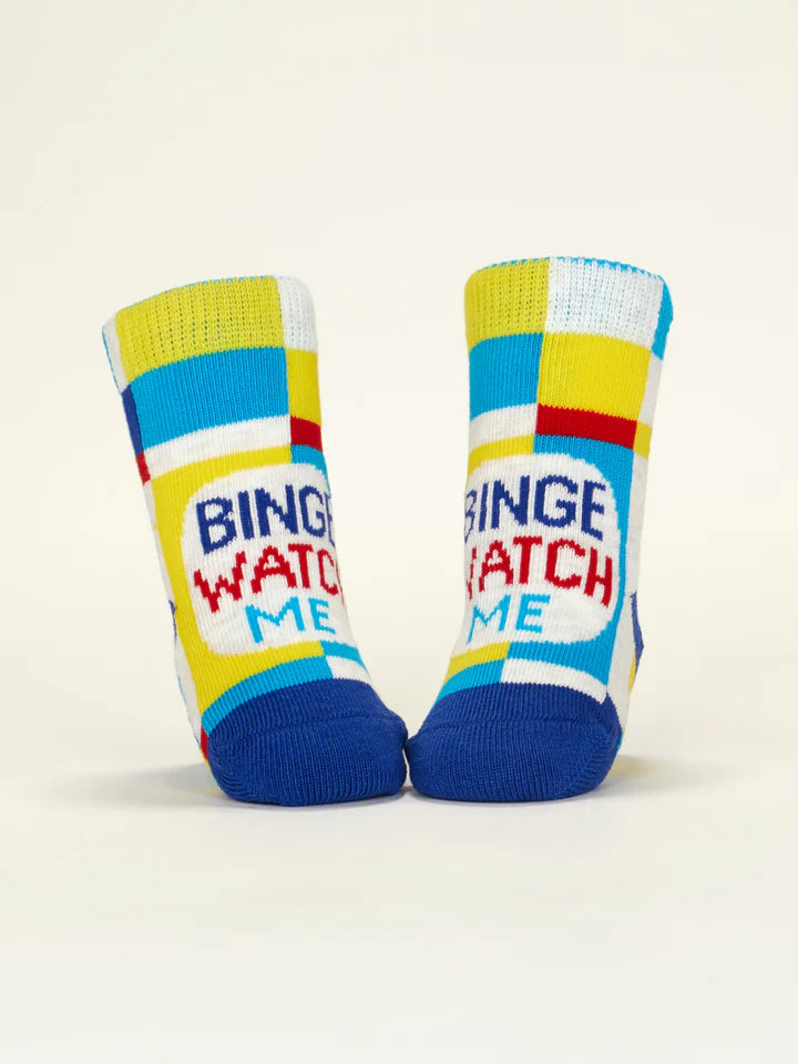 I'm A F*cking Miracle!/ Binge Watch Me | Baby Socks | Blue Q