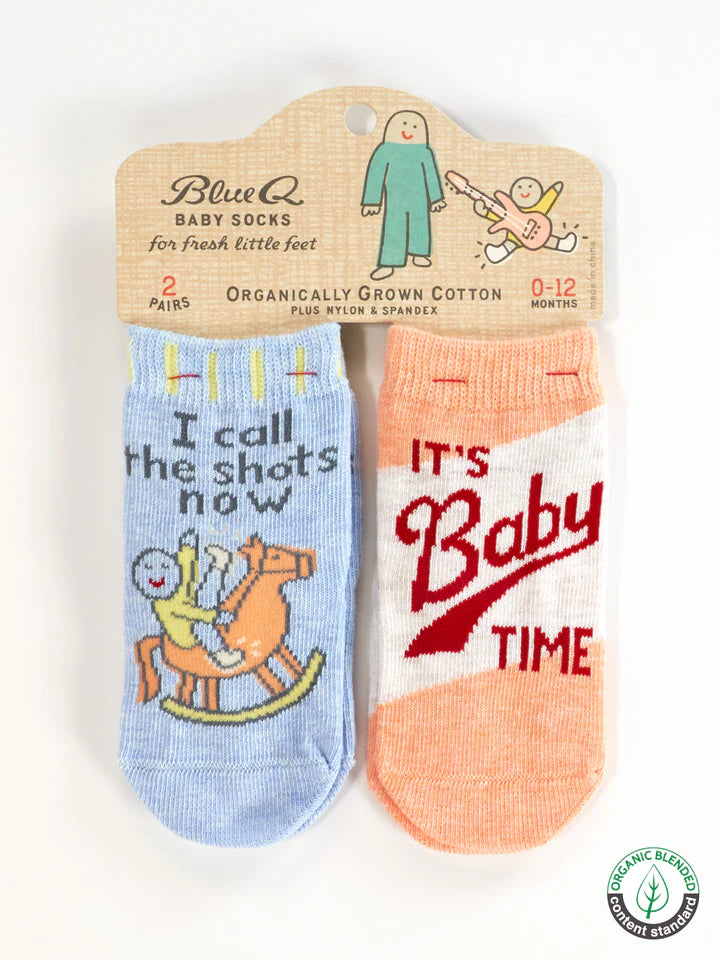 I Call The Shots Now/ It's Baby Time | Baby Socks | Blue Q