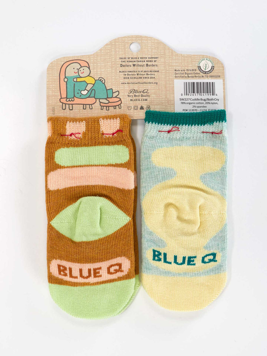 Certified Cuddle Bug/ I Bet I Can Make Us Both Cry | Baby Socks | Blue Q