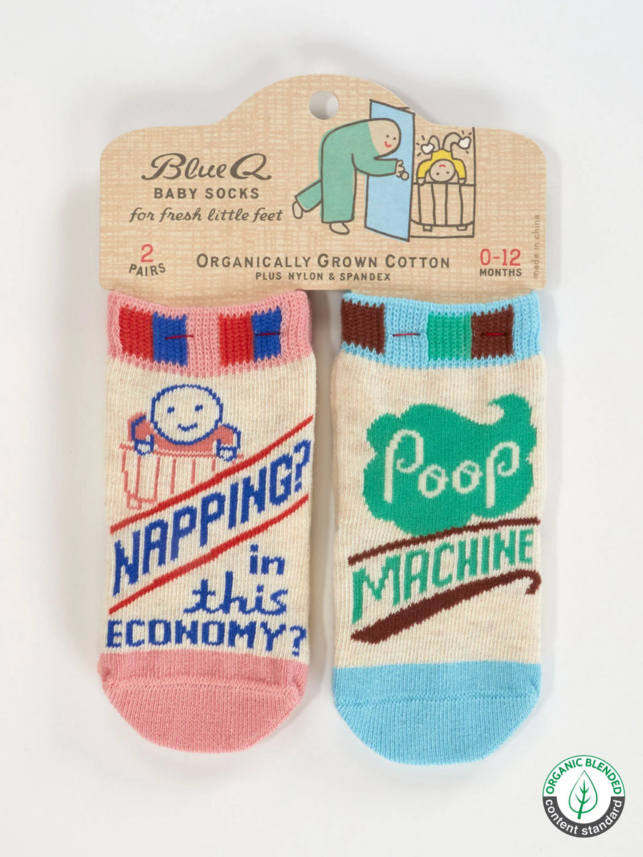 Napping? In This Economy?/ Poop Machine | Baby Socks | Blue Q