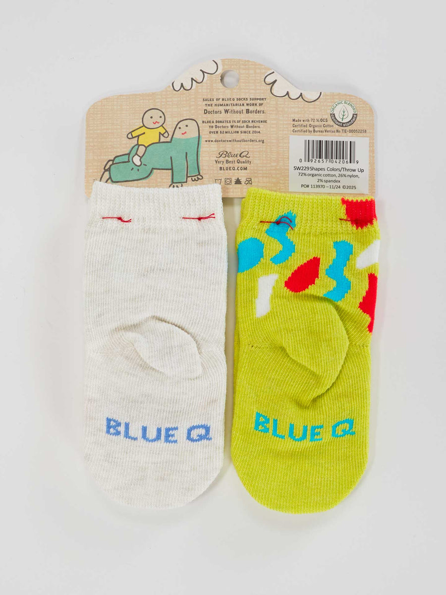 Big Fan Of Shapes & Colours/ Cool If I Throw Up On You? | Baby Socks | Blue Q