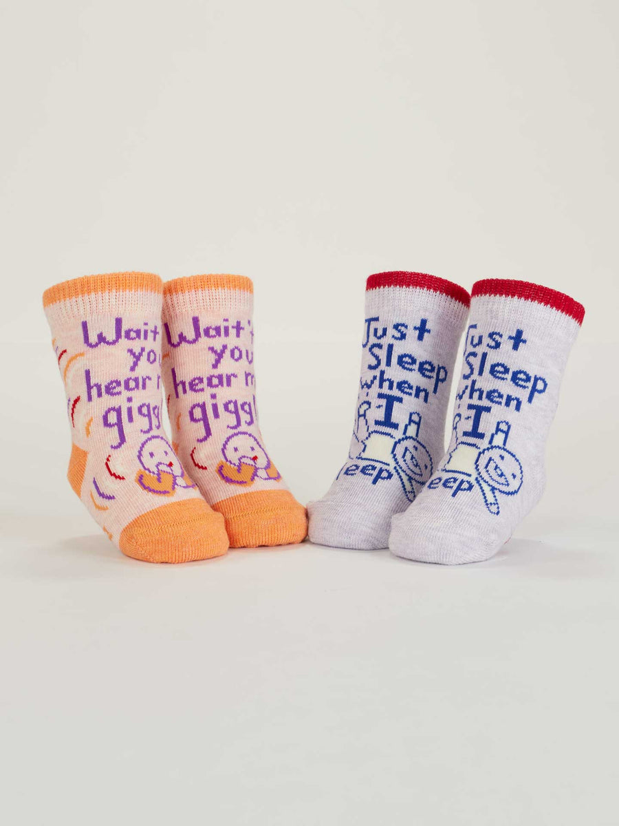 Wait 'Till You Hear Me Giggle/ Just Sleep When I Sleep | Baby Socks | Blue Q