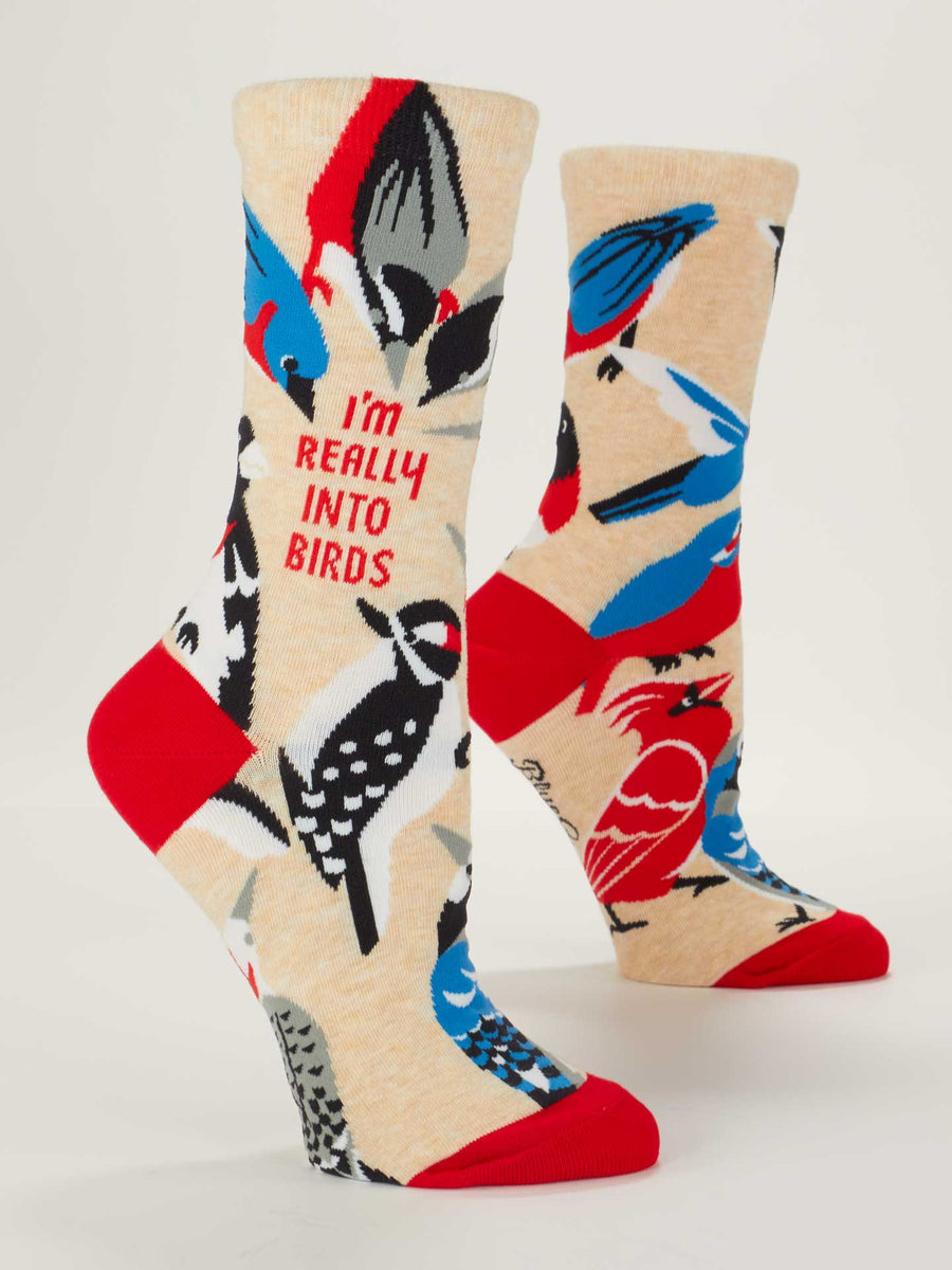 I'm Really Into Birds | Women's Crew Socks | Blue Q