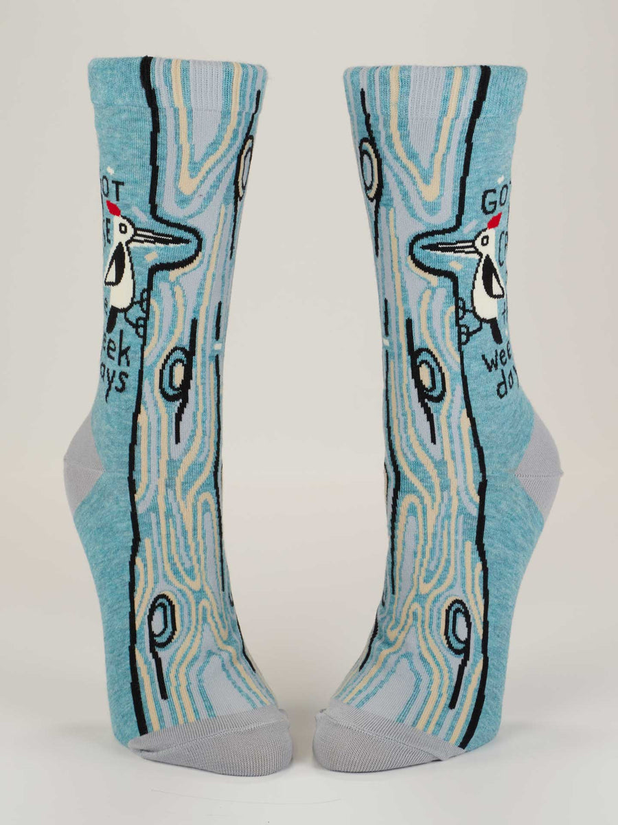 Got A Case Of The Weekdays | Women's Crew Socks | Blue Q