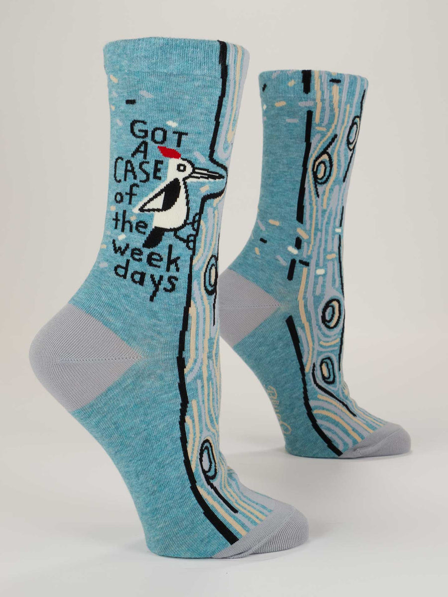 Got A Case Of The Weekdays | Women's Crew Socks | Blue Q