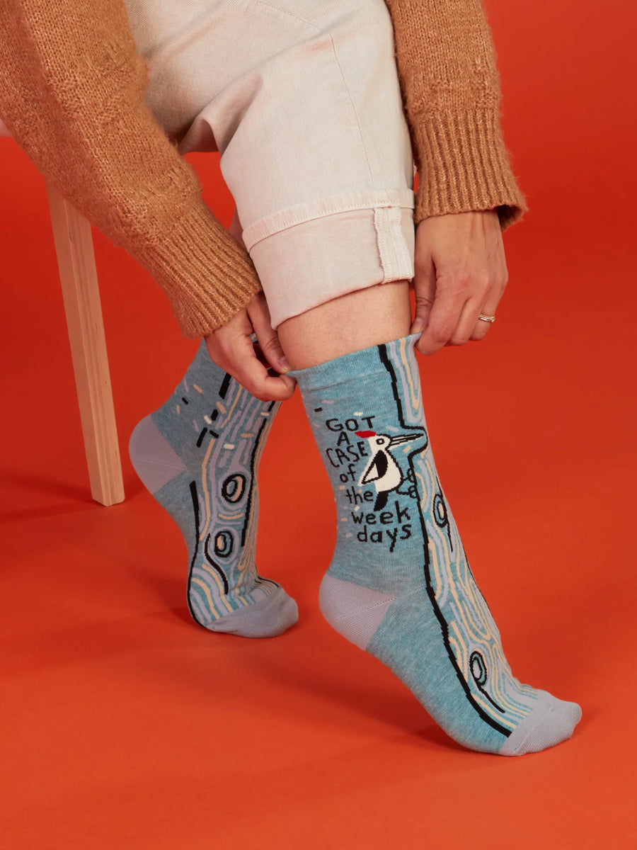 Got A Case Of The Weekdays | Women's Crew Socks | Blue Q