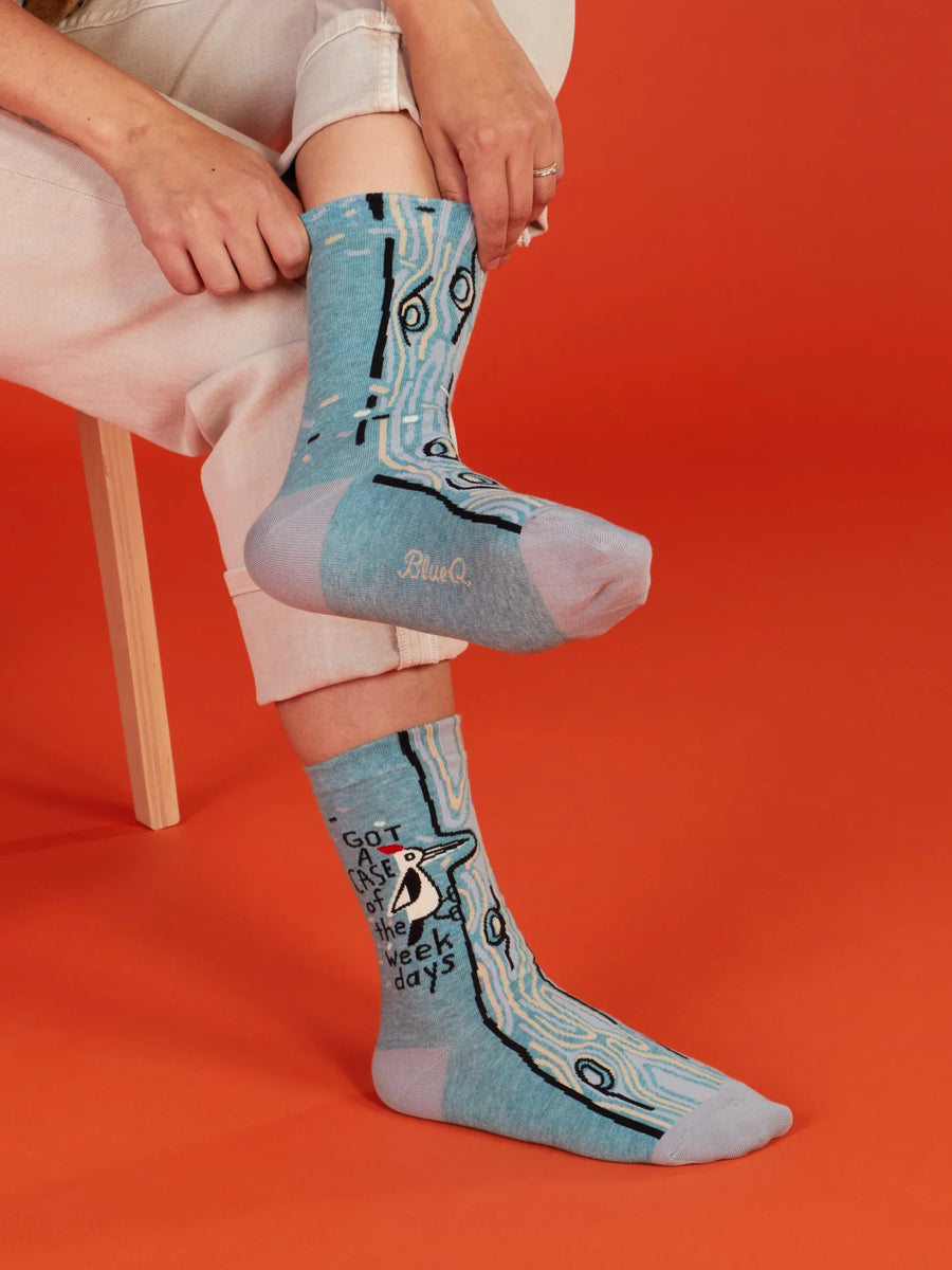 Got A Case Of The Weekdays | Women's Crew Socks | Blue Q