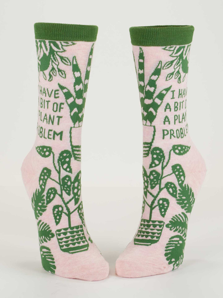 I Have A Bit Of A Plant Problem | Women's Crew Socks | Blue Q