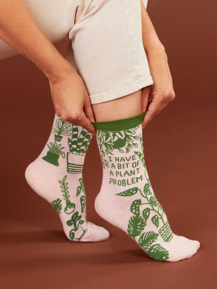 I Have A Bit Of A Plant Problem | Women's Crew Socks | Blue Q