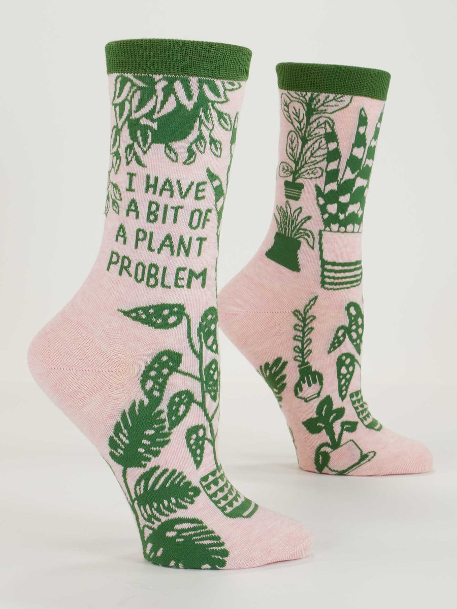 I Have A Bit Of A Plant Problem | Women's Crew Socks | Blue Q