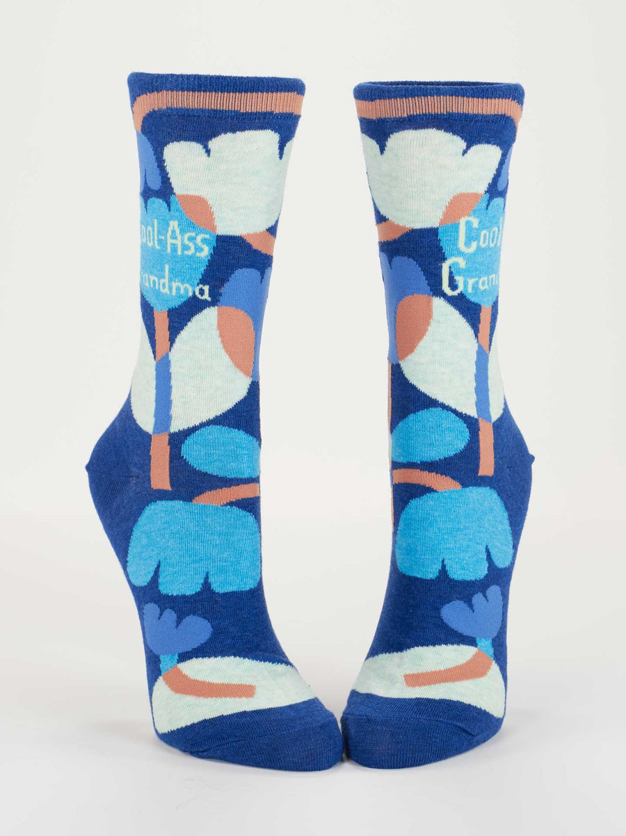 Cool-Ass Grandma | Women's Crew Socks | Blue Q