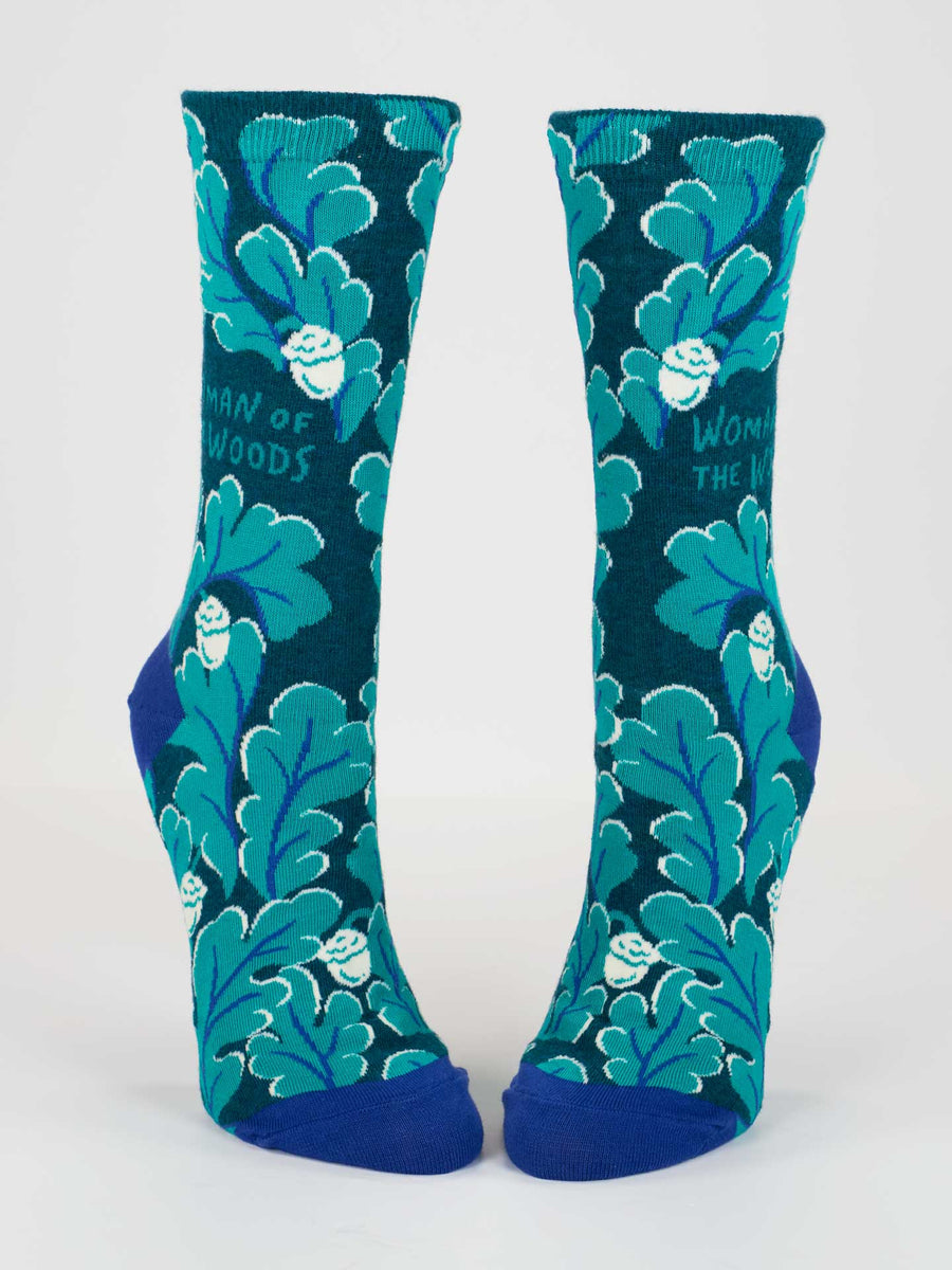 Woman Of The Woods | Women's Crew Socks | Blue Q