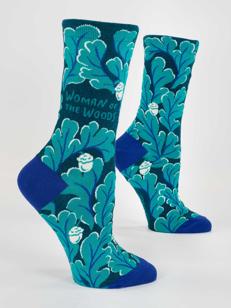 Woman Of The Woods | Women's Crew Socks | Blue Q
