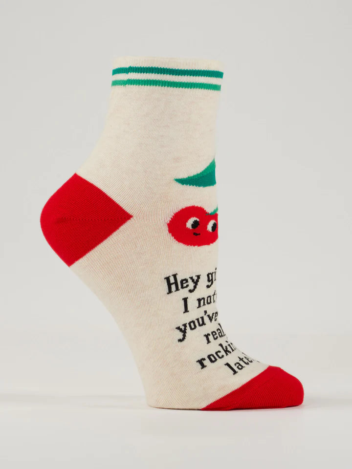 Hey Girl Hey! I Noticed You've Been Really Rocking It Lately. | Women's Ankle Socks | Blue Q