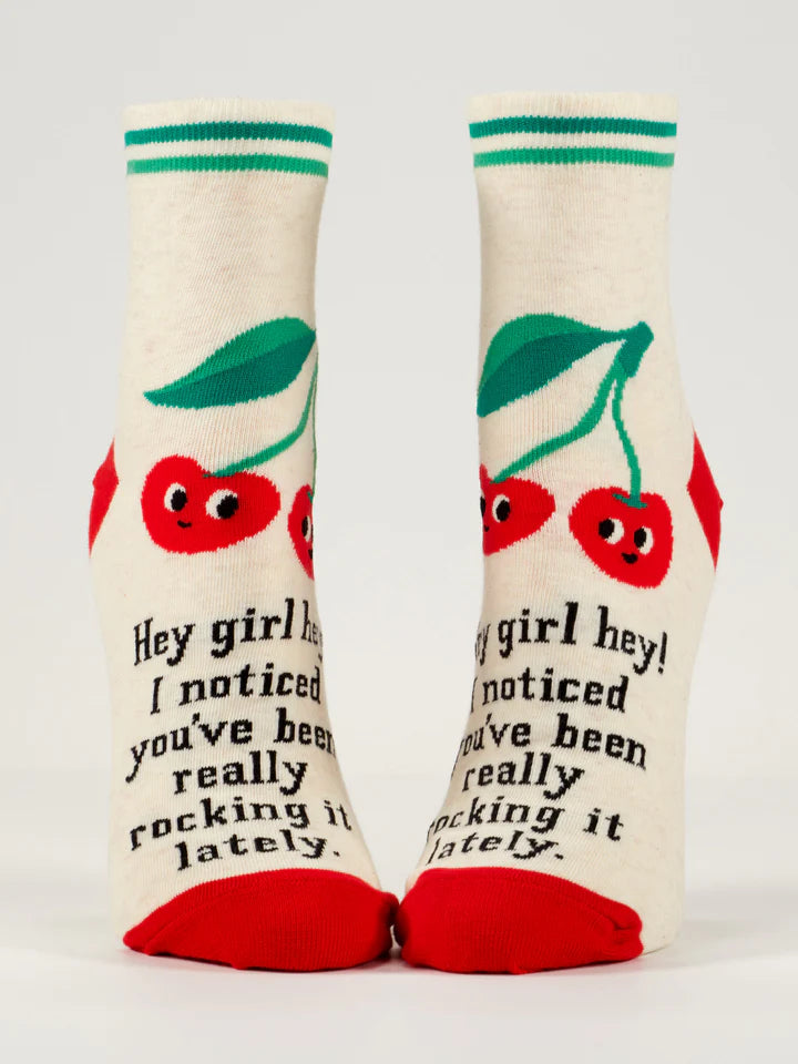 Hey Girl Hey! I Noticed You've Been Really Rocking It Lately. | Women's Ankle Socks | Blue Q