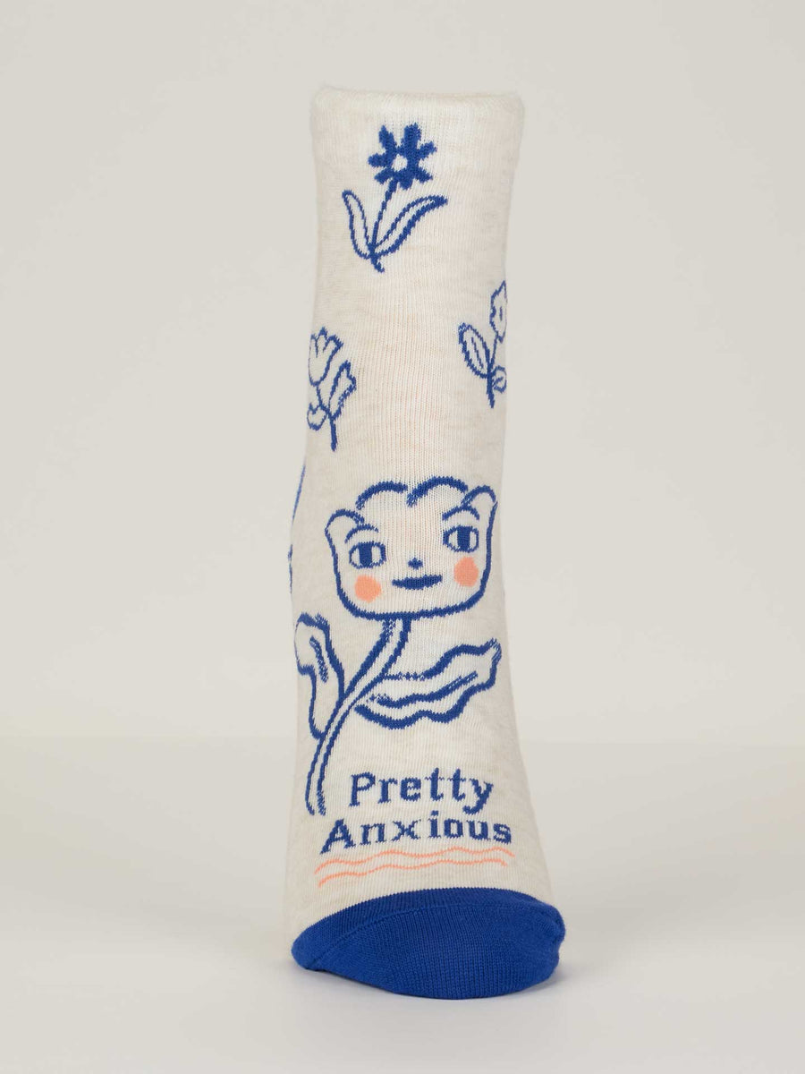 Pretty Anxious | Women's Ankle Socks | Blue Q