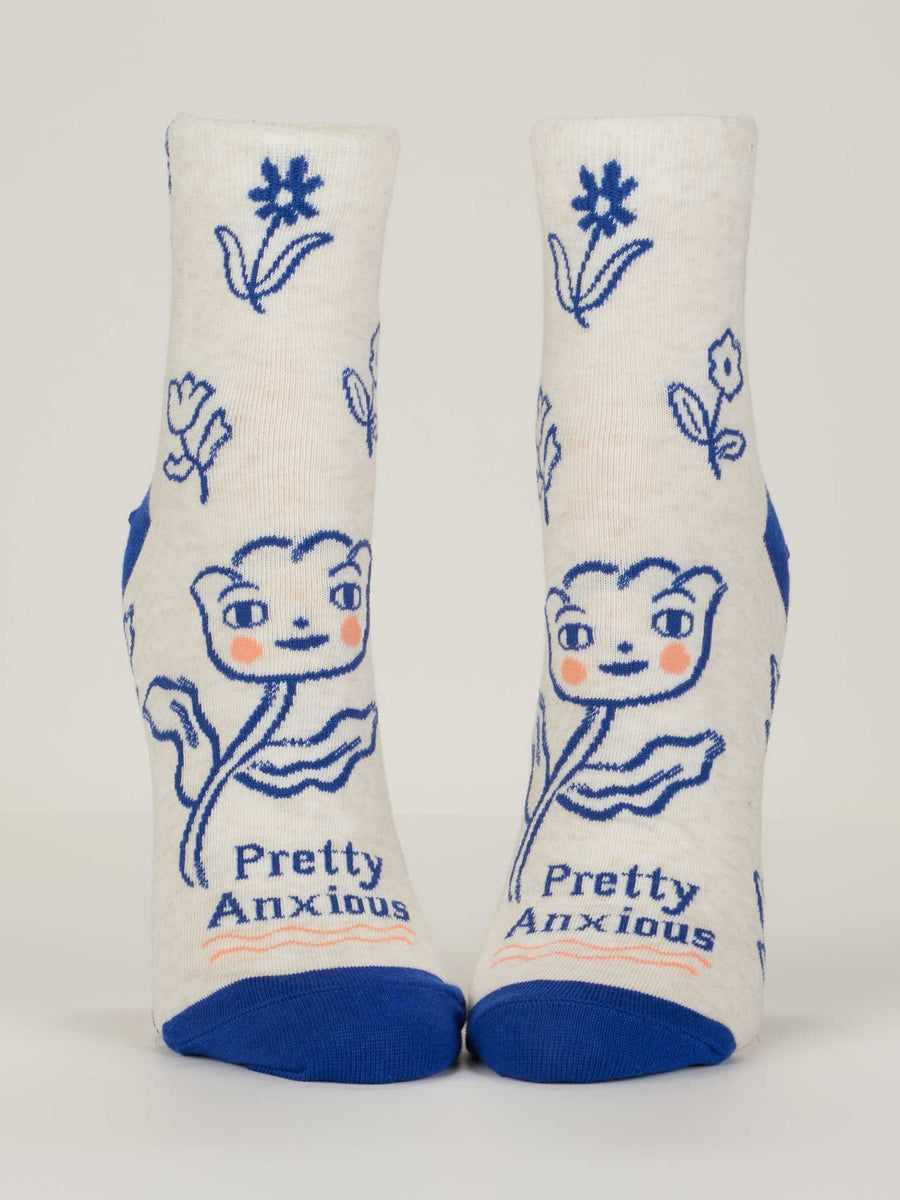Pretty Anxious | Women's Ankle Socks | Blue Q
