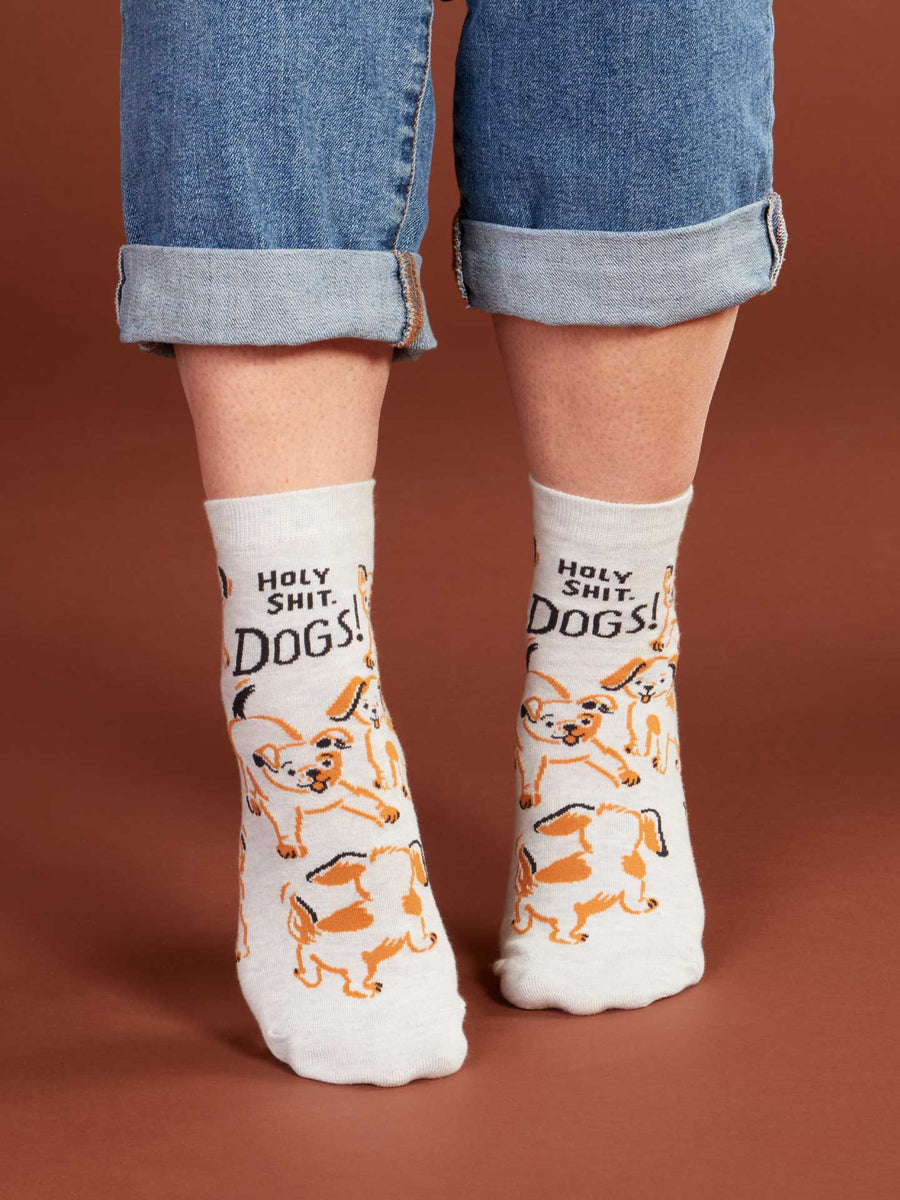 Holy Shit. Dogs! | Women's Ankle Socks | Blue Q