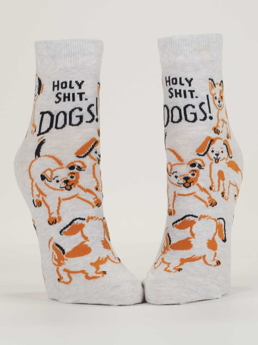 Holy Shit. Dogs! | Women's Ankle Socks | Blue Q