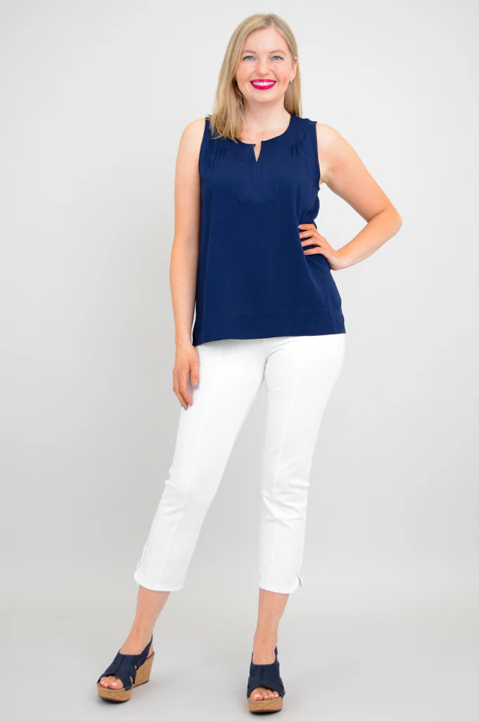 Scarlette | Linen Bamboo Tank | Indigo