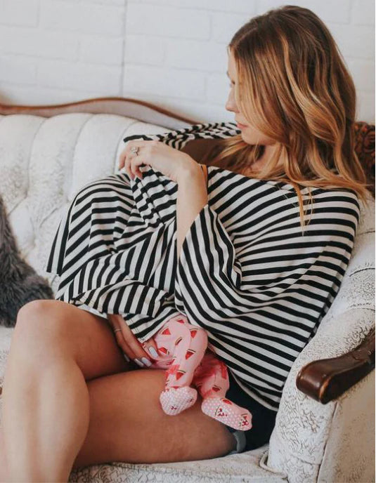 Baby Leaf 6-in-1 Cover (Black And White Stripe)