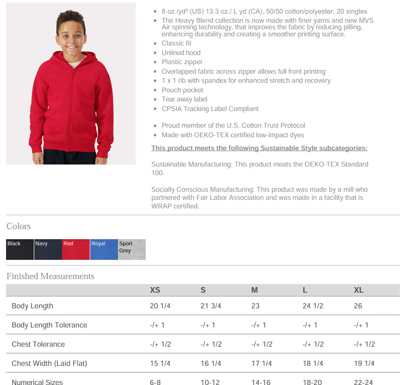 Custom Kids Zipper Hoodie